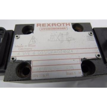 REXROTH Singapore Egypt 4 WE 6 D51/OFAG24NZ4 F28 24V DC 26W HYDRONORMA VALVE