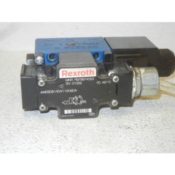 REXROTH Italy Canada 4WE6D61/EW110N9DA USED HYDRAULIC VALVE R978874053 4WE6D61EW110N9DA