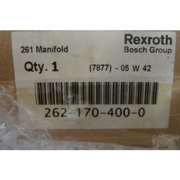 REXROTH China India BOSCH 262 170 400 0 Model 261 Manifold 7877 05 W 42