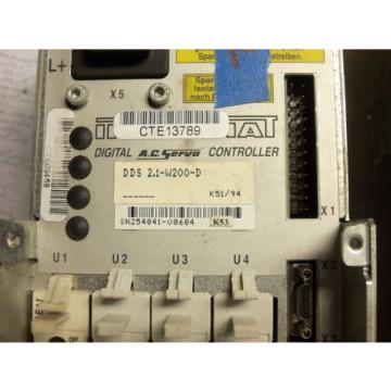 REXROTH Canada Japan INDRAMAT DDS2.1-W200-D POWER SUPPLY AC SERVO CONTROLLER DRIVE