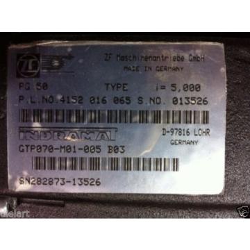 BOSCH Korea Egypt REXROTH INDRAMAT ZF PG 50 GEARBOX MODEL GTP070-M01-005 B03 RATIO 5