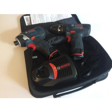 NEW BOSCH 12V Max Hammer Drill/Impact Driver 2-Tool Lithium-Ion Kit CLPK241-120