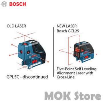 Bosch GCL25 Professional Self Leveling 5-Point Alignment Cross-Line Laser Level