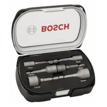 SET LLAVES VASO BOSCH 2608551079 NUTSETTER TUBO METRICO 6 PIEZAS MAGNETICAS