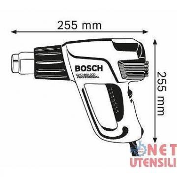 BOSCH GHG 660 LCD PISTOLA TERMICA TERMOSOFFIATORE AD ARIA CALDA SVERNICIATORE