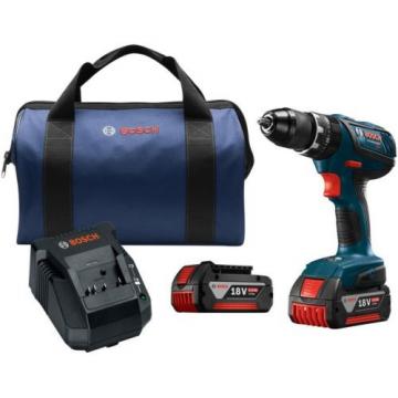 Bosch Li-Ion Hammer Drill/Driver Cordless Power Tool Kit 18-Volt Keyless HDS181A