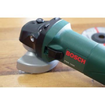 Bosch PWS1000 100mm 4 inch 670 Watt Angle Grinder w/ 3 Bonus Discs