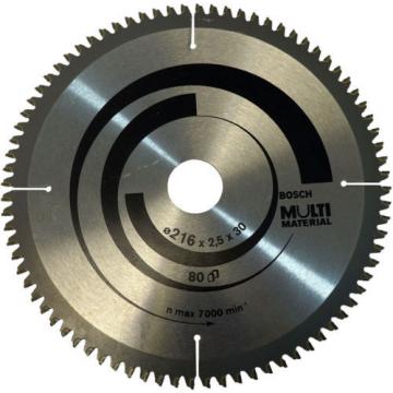 BOSCH 216mm (8½”)  x 30mm BORE ALUMINIUM AND MULTI MATERIAL TCT SAW BLADE