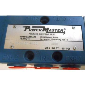 REXROTH, Canada Canada POWERMASTER, PNEUMATIC DIRECTIONAL VALVE, PT34101-0300, L1000