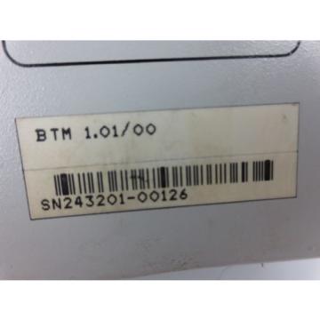 INDRAMAT India Mexico / REXROTH BTM1.01/00 CONTROL PANEL / OPERATOR INTERFACE w/ E-STOP USED