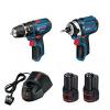 Bosch 12V GSB + 12V GDR  Impact Driver Drill Kit 2 x 2.0Ah in L-BOXX