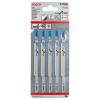 Bosch 5pcs HSS 132mm Jigsaw Blade T318B 14TPI Basic for Metal Cutting #1 small image