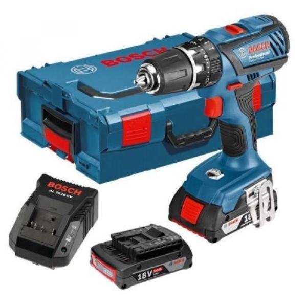 Bosch GSB182LI plus 18v combi cordless drill 2x2ah li-on batts L box GSB-18-2-LI #1 image