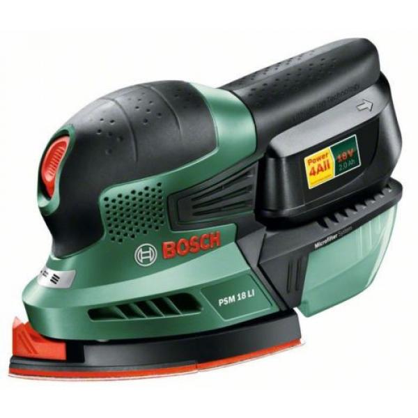 new Bosch ( 18v / 2.0ah ) PSM 18 Li Cordless Sander 06033A1372 3165140740036 * #3 image