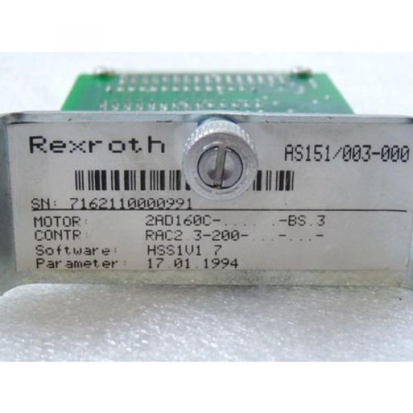 Rexroth Greece France Indramat AS151/003-000 Einschubmodul SN 7162110000991 Software HSS1V1 7 #2 image