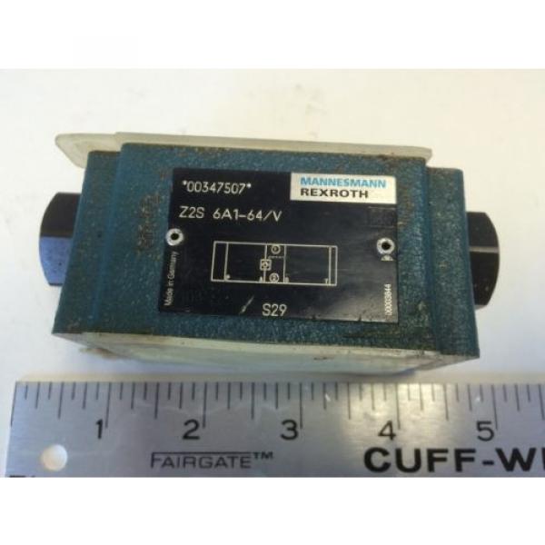 NEW Singapore Canada REXROTH HYDRAULIC VALVE Z2S 6A1-64/V 00347507 BV #1 image