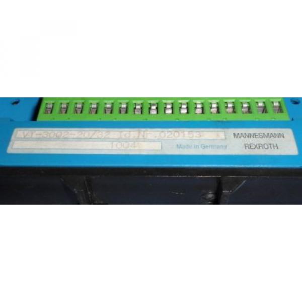 MANNESMANN Canada Dutch REXROTH CONTROL CARD SU1 VTS0311S11 W/ VT-3002-20/32 ID#: 020153 #3 image