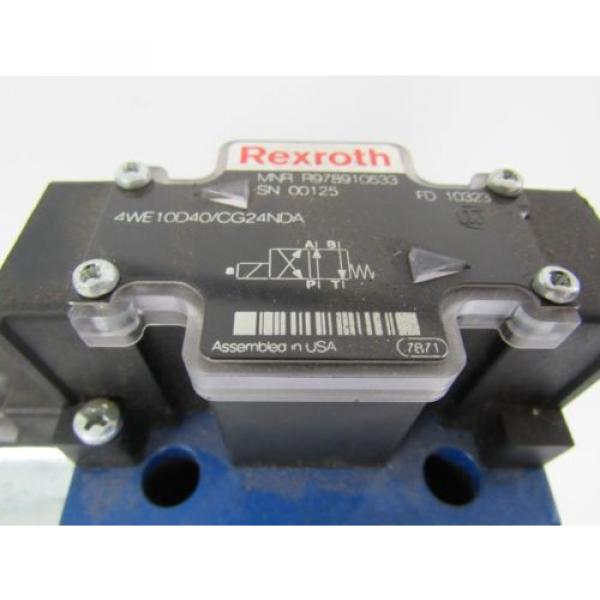 REXROTH France Japan HYDRAULIC VALVE 4WE10D40/CG24NDA 4WE10D40CG24NDA 24VDC 1.46 AMP A #7 image