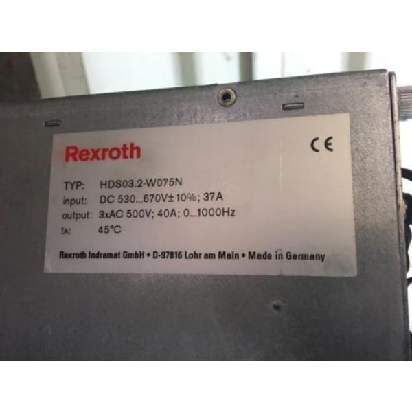 Indramat Egypt USA Rexroth Servo Drive, HDS03.2-W075N, w /DSS02.1, CLC-D02.3, DBS03.1 Used #5 image