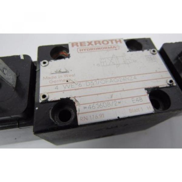 REXROTH Russia Canada 4 WE 6 D51/OFAG24NZ4 E48 24V DC 26W HYDRONORMA VALVE * USED * #2 image