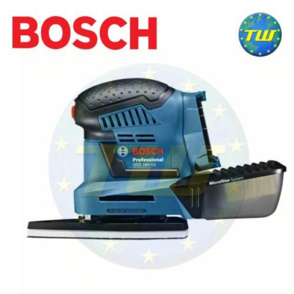 Bosch GSS18V-10 18V Cordless Orbital Sander Body 3x Sanding Base Plates &amp; LBoxx #3 image