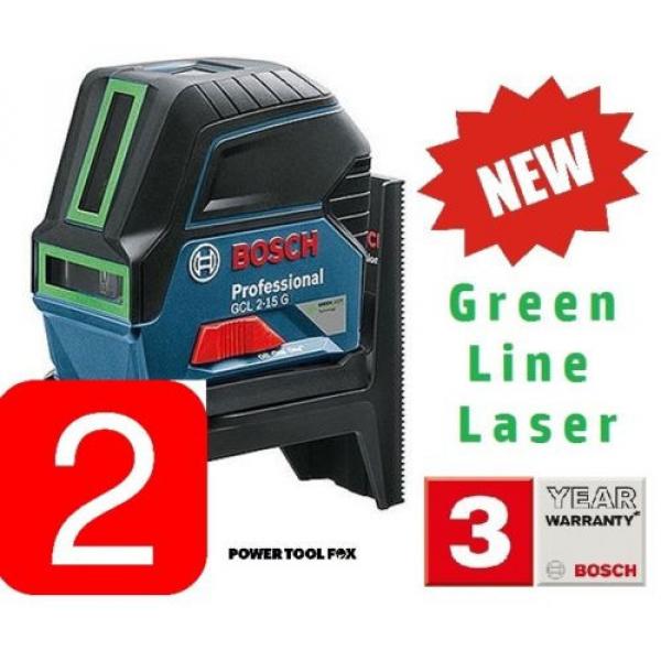 2x  Bosch GCL2-15G Self LEVELING CrossLine GREEN LASER 0601066J00 3165140869553 #1 image