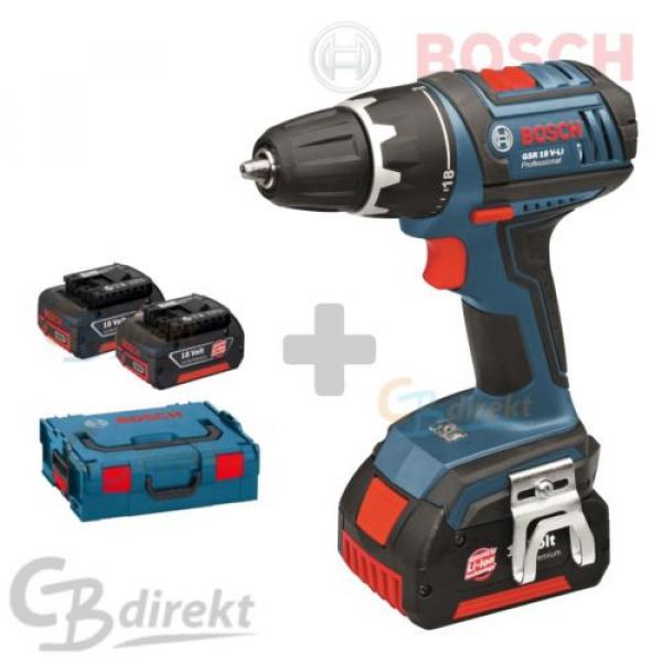 BOSCH ELECTRIC SCREWDRIVERS GSR 18 V-LI + 3 BATTERIES 3,0 AH + L-BOXX #2 image