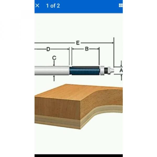 Bosch 85601MC - 1/2 In. Double Flute Template Trimming Router Bit #1 image