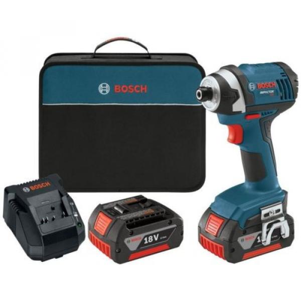 Hex Compact Tough Impact Driver 18 Volt Lithium-Ion Cordless 1/4&#034;, 2 Batteries #1 image