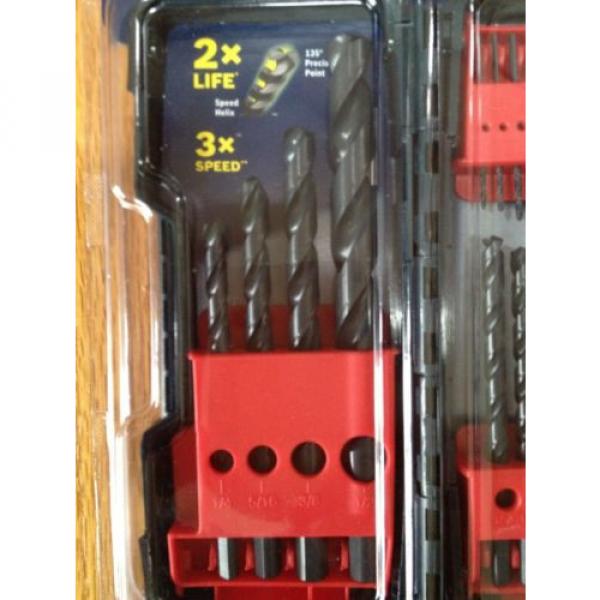 BOSCH 21-PC BLACK OXIDE TWIST DRILL BIT SET WITH CASE NEW #4 image