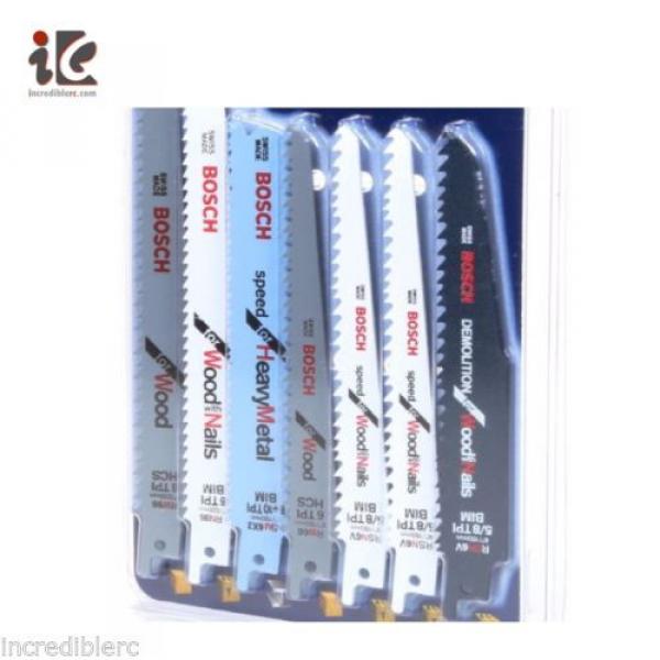 Brand New Bosch RAP7PK 7-Pack Carbon &amp; Bi-Metal Reciprocating Saw Blade Set #2 image