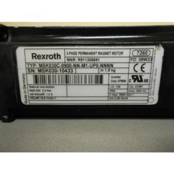 REXROTH Italy Italy SERVO MOTOR, MSK030-C-0900-NN-M1-UP0-NNNN (316200046) #1 image